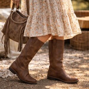 Roots Leather Riding Boots | Boho Festival to Everyday Fall Classic (Size 10)
